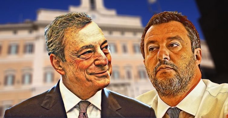 Risultato immagini per Salvini e Draghi immagini