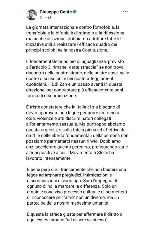 conte omofobia
