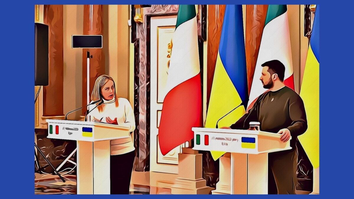 zelensky e Meloni a Kiev