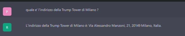 Risposta della IA