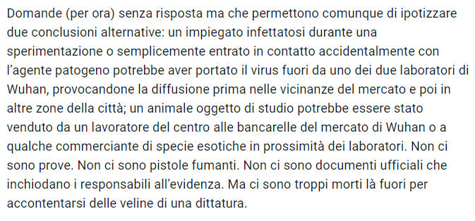 Estratto 2, da un articolo di Atlantico Quotidiano