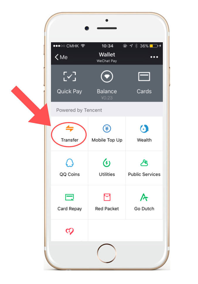 Screenshot wallet