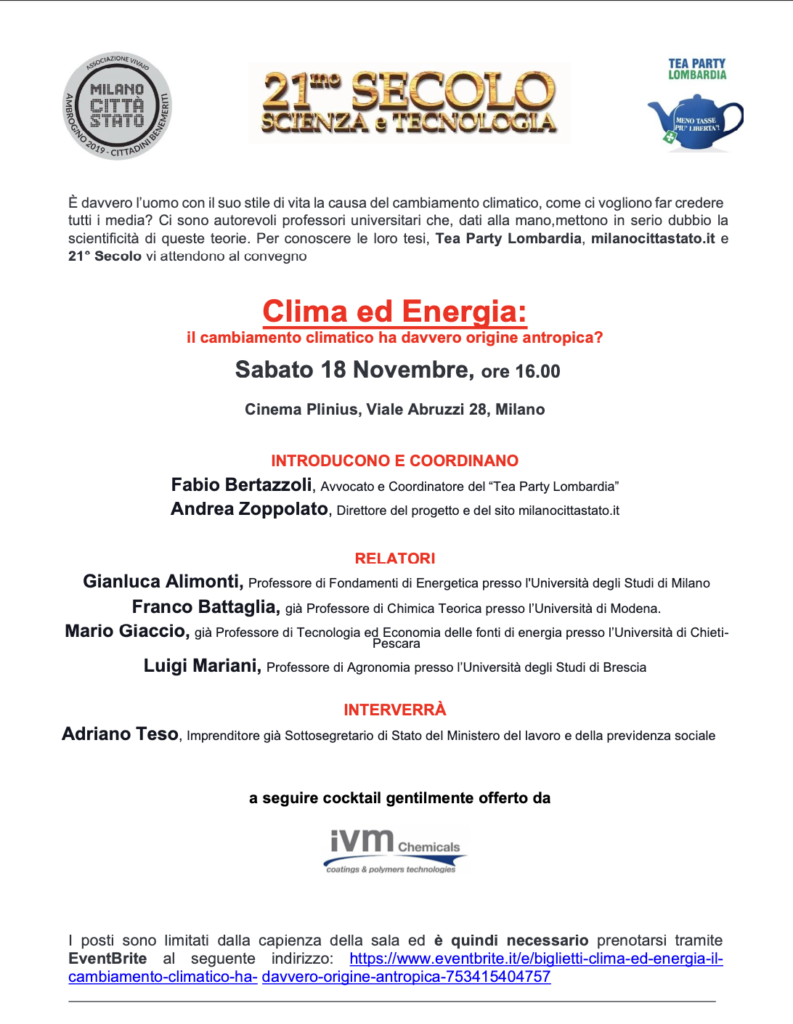 Locandina evento clima