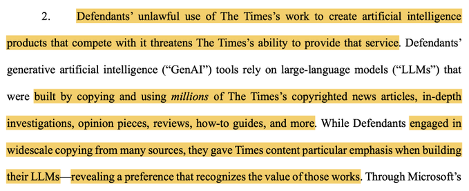 Nyt vs OpenAI
