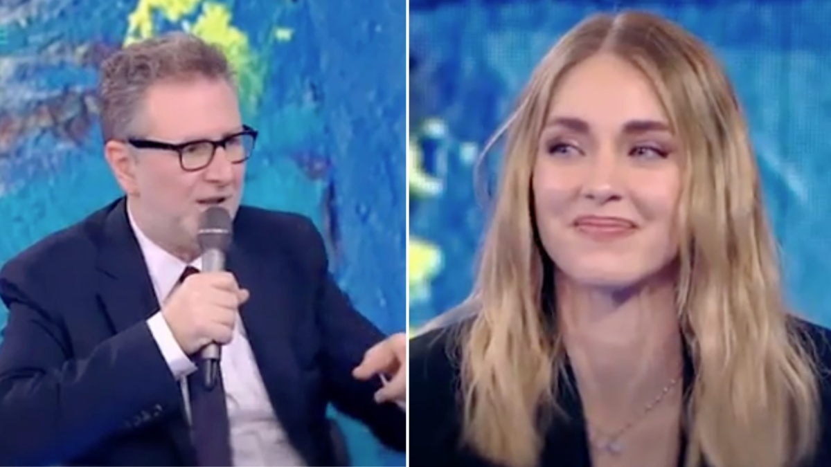 Chiara Ferragni e Fabio Fazio Che tempo che fa