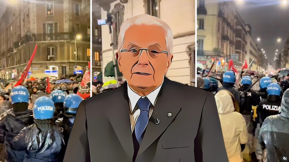 Sergio Mattarella scontri Milano Sardone polizia
