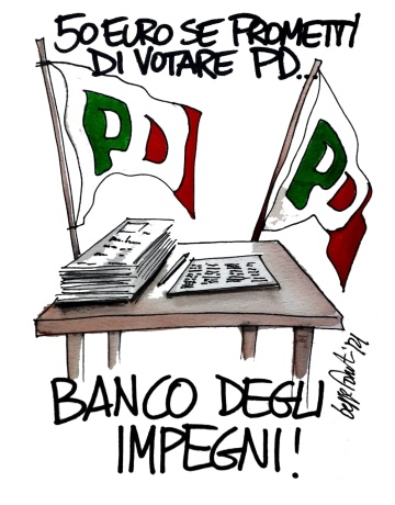 Sedute Satiriche di Beppe Fantin - Vignetta del 13/04/2024
