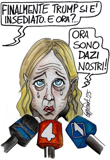 Sedute Satiriche di Beppe Fantin - Vignetta del 21/01/2025