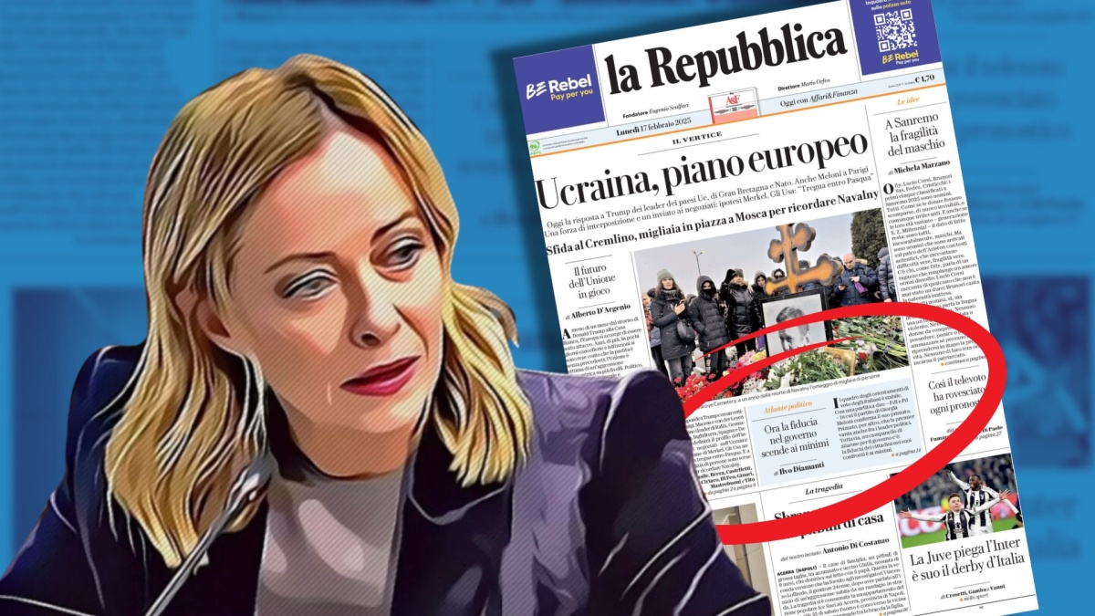 Meloni prima pagina repubblica (1)