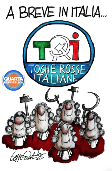 Sedute Satiriche di Beppe Fantin - Vignetta del 10/02/2025