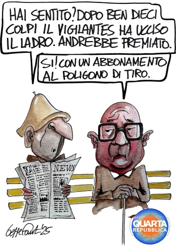 Sedute Satiriche di Beppe Fantin - Vignetta del 13/02/2025