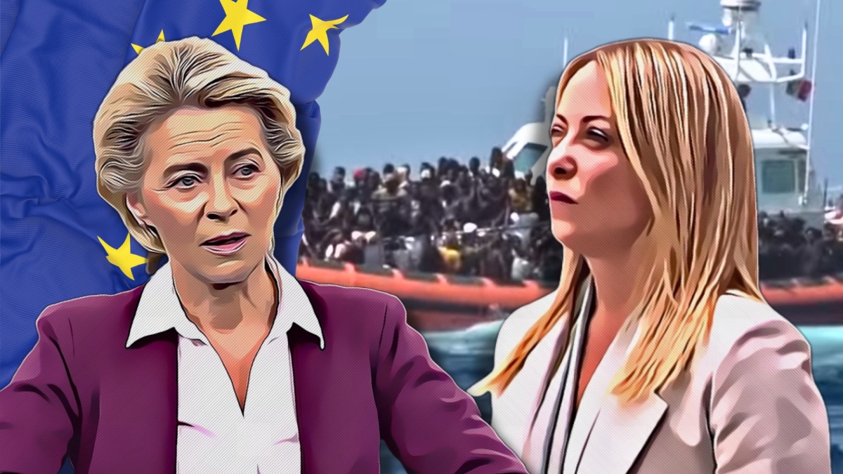 Ursula Leyen Meloni migranti