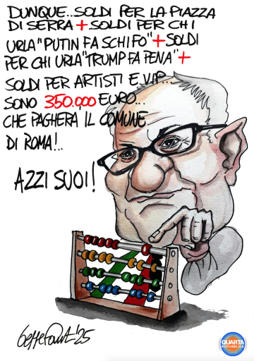 Sedute Satiriche di Beppe Fantin - Vignetta del 29/03/2025