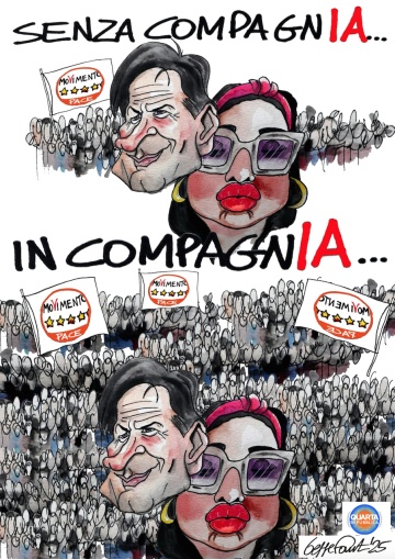 Sedute Satiriche di Beppe Fantin - Vignetta del 13/04/2025