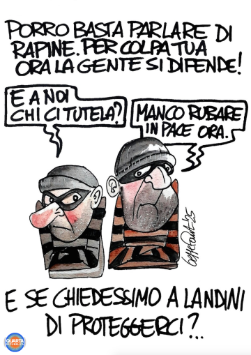 Sedute Satiriche di Beppe Fantin - Vignetta del 18/04/2025