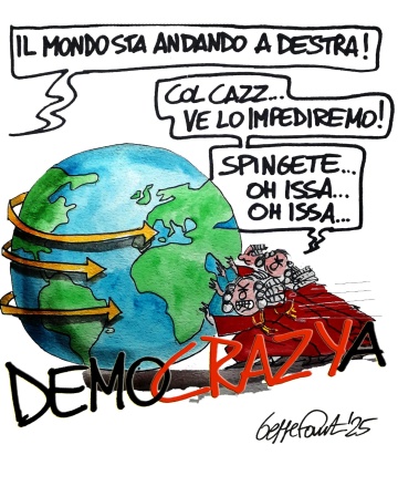 Sedute Satiriche di Beppe Fantin - Vignetta del 03/04/2025