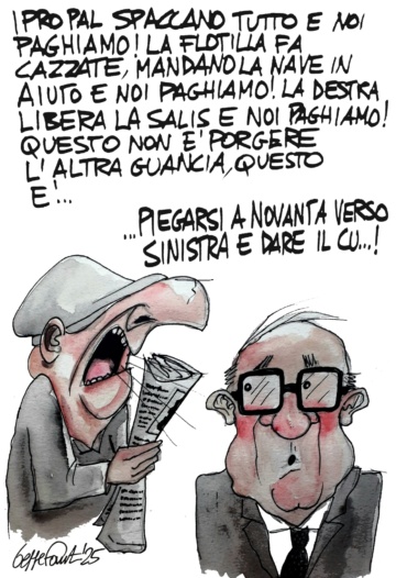 Sedute Satiriche di Beppe Fantin - Vignetta del 25/09/2025