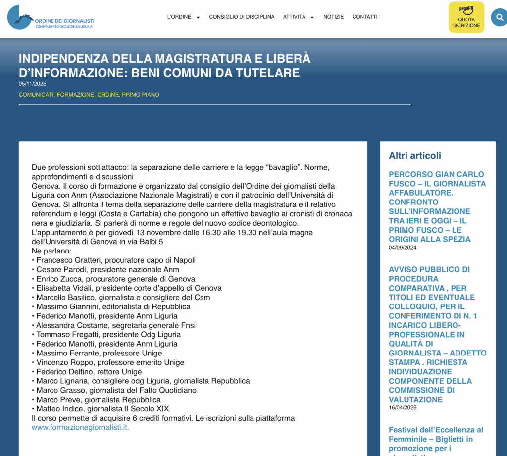 Corso Odg