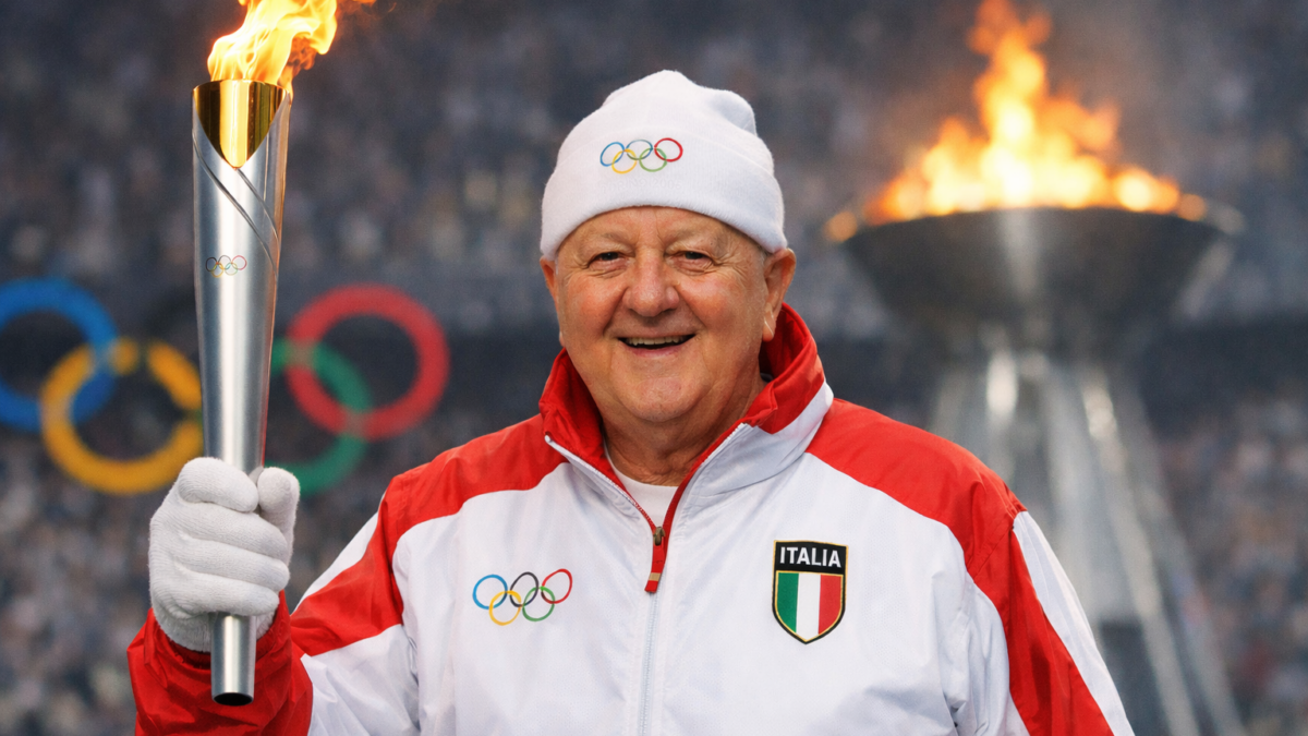Massimo Boldi tedoforo