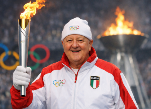 Massimo Boldi tedoforo