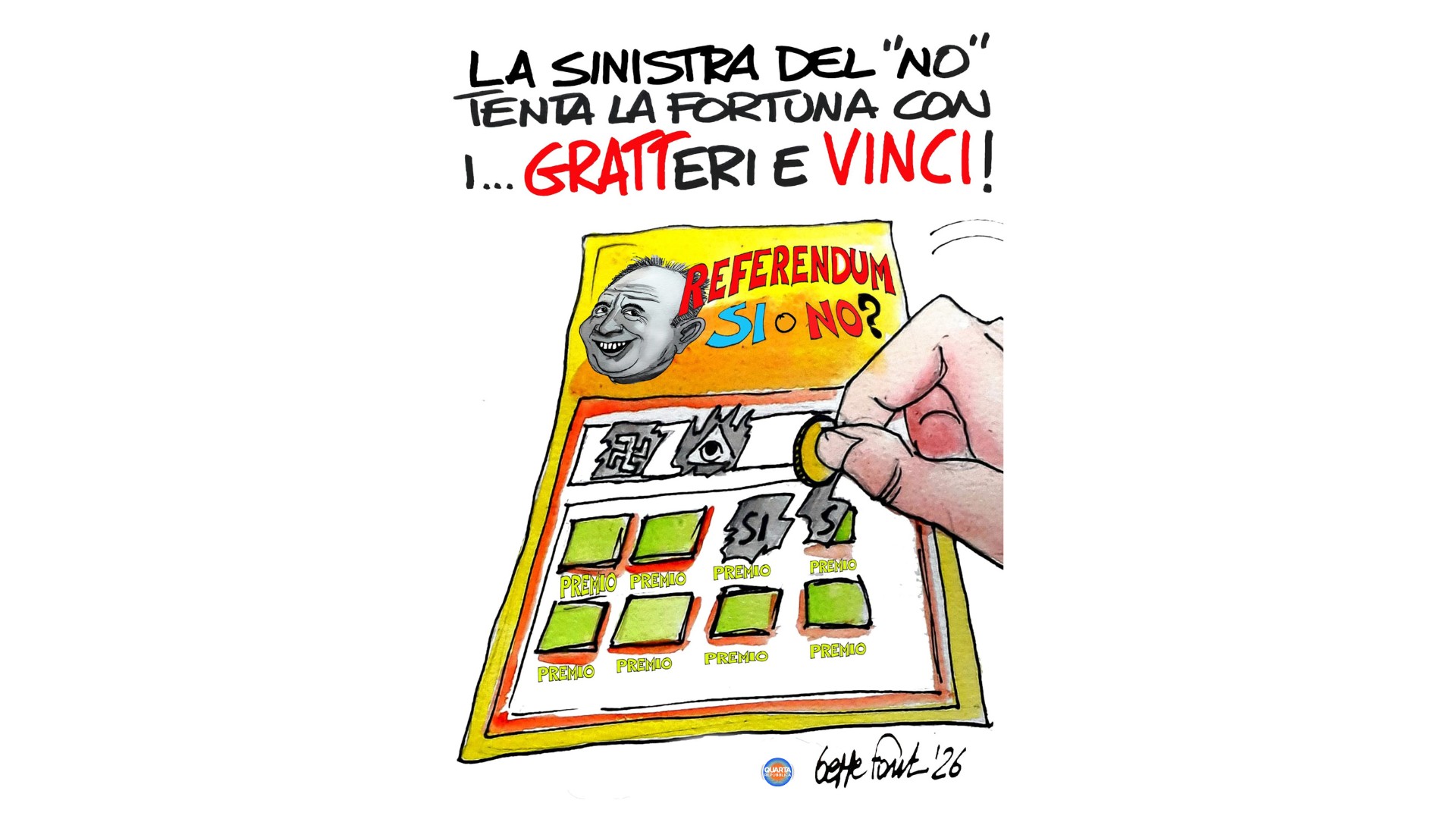 Gratteri gratta il referendum - La vignetta di Fantin 22/02/2026 ...