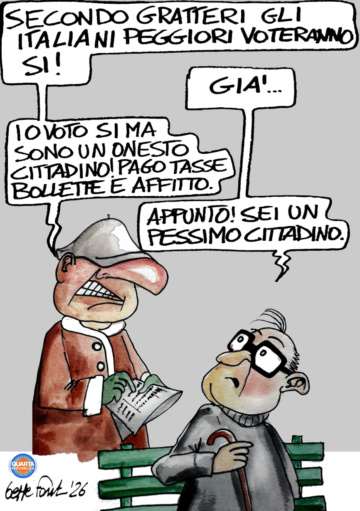 Sedute Satiriche di Beppe Fantin - Vignetta del 24/02/2026