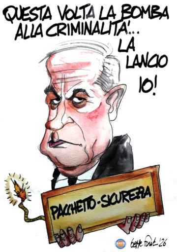 Sedute Satiriche di Beppe Fantin - Vignetta del 15/02/2026