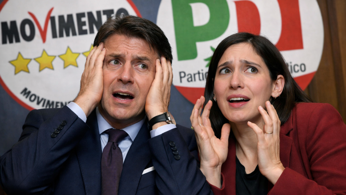 Giuseppe Conte e Elly Schlein