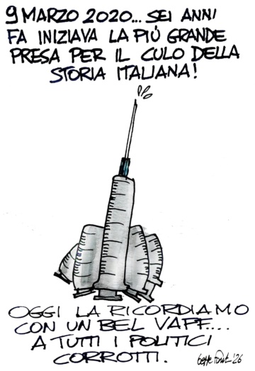 Sedute Satiriche di Beppe Fantin - Vignetta del 11/03/2026