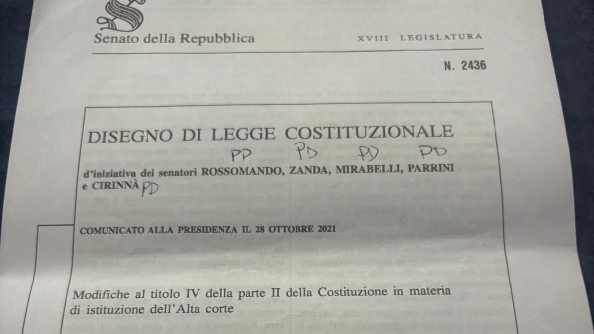 proposta alta corte Pd