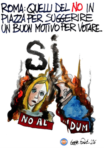 Sedute Satiriche di Beppe Fantin - Vignetta del 19/03/2026