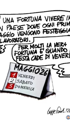 Sedute Satiriche di Beppe Fantin - Vignetta del 01/05/2026