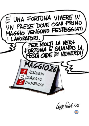 Sedute Satiriche di Beppe Fantin - Vignetta del 01/05/2026