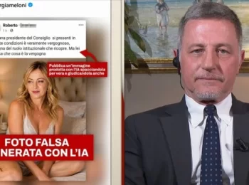 Massimo Giannini e Giorgia Meloni