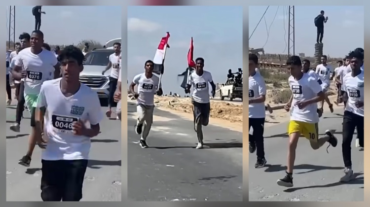 Cosa notate di strano nella maratona di Gaza?