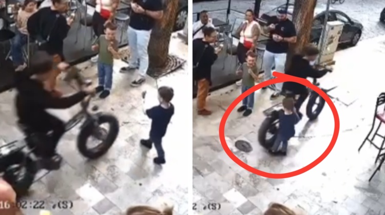 Bici elettriche fuori controllo: il video choc del bambino quasi falciato