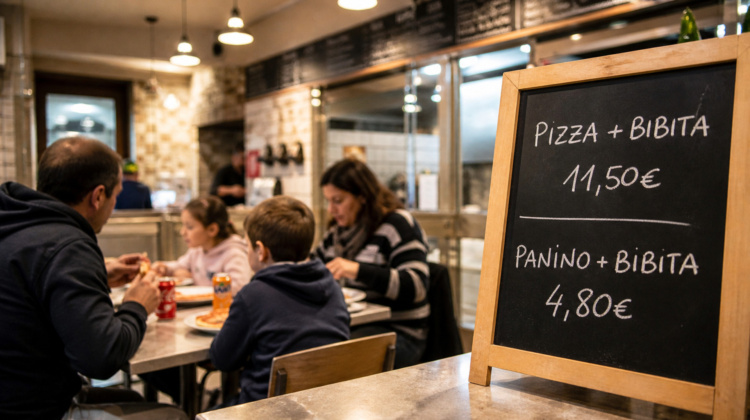 Pizza e panini, mangiare fuori costa di più