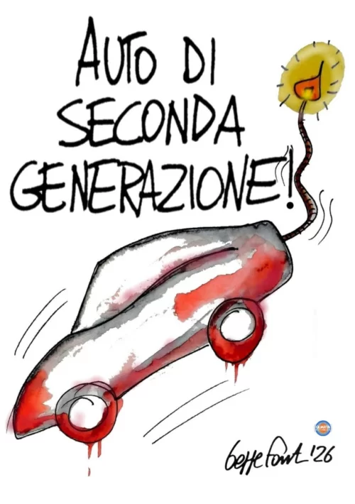 Integrazione a tutta velocità - Vignetta del 21/05/2026 - Sedute Satiriche di Beppe Fantin