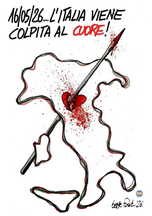 Il giorno della paura - Vignetta del 22/05/2026 - Sedute Satiriche di Beppe Fantin