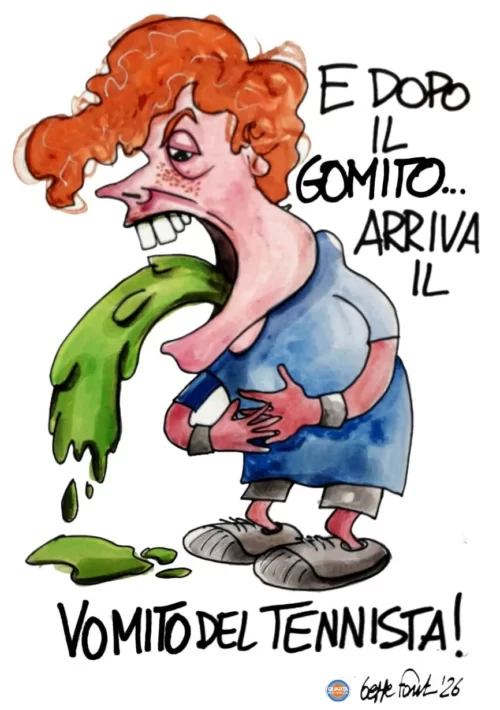 Il rovescio indigesto - Vignetta del 23/05/2026 - Sedute Satiriche di Beppe Fantin