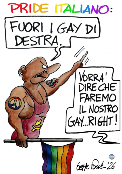 Arcobaleno selettivo - Vignetta del 29/05/2026 - Sedute Satiriche di Beppe Fantin