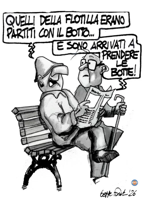 Dal botto alle botte - Vignetta del 08/05/2026 - Sedute Satiriche di Beppe Fantin