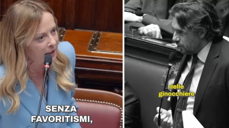 “Ha messo le ginocchiere”, “Non lo accettate!”. Furia di Meloni contro il grillino