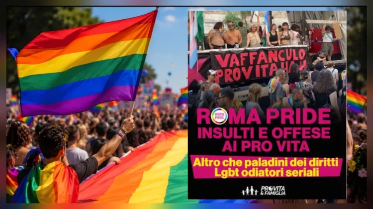 Striscione choc al Gay Pride ma nessuno si indigna