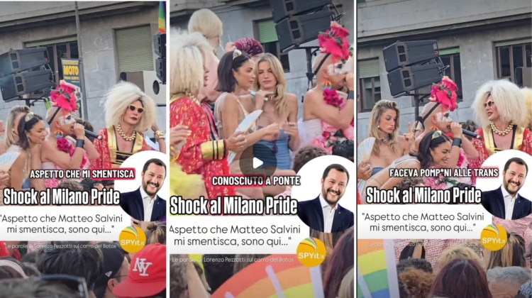 “Faceva pomp*ni alle trans nei bagni”. Al Pride il comizio choc contro Salvini