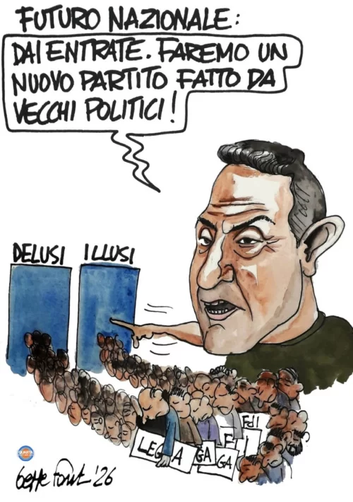 La casa dei delusi - Vignetta del 11/06/2026 - Sedute Satiriche di Beppe Fantin
