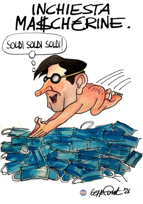 La miniera pandemica - Vignetta del 28/06/2026 - Sedute Satiriche di Beppe Fantin