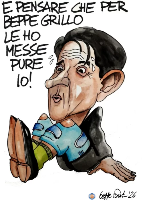 Le ginocchiere della politica - Vignetta del 19/06/2026 - Sedute Satiriche di Beppe Fantin
