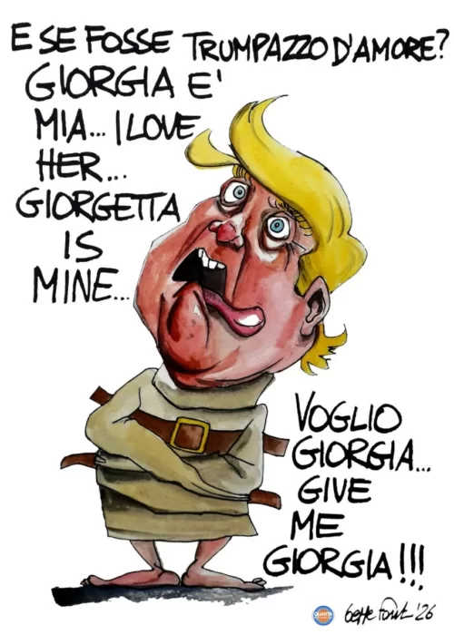 Malato di Giorgia - Vignetta del 24/06/2026 - Sedute Satiriche di Beppe Fantin