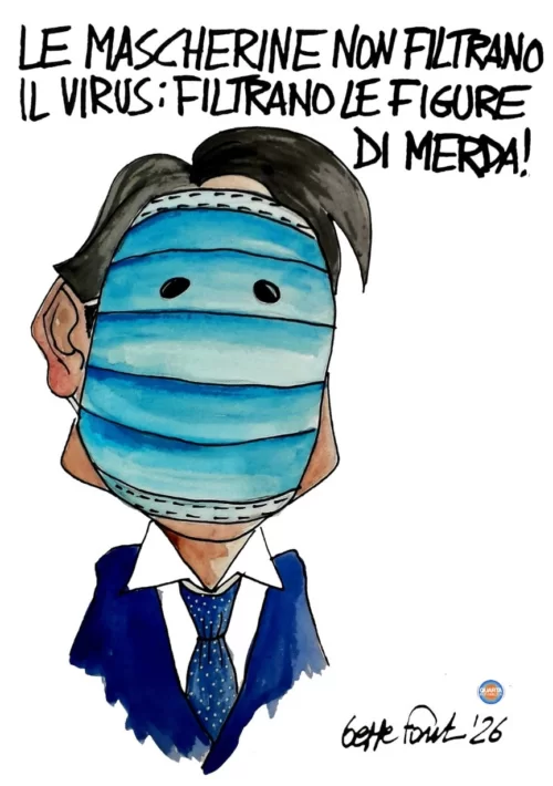 Il volto nascosto - Vignetta del 30/06/2026 - Sedute Satiriche di Beppe Fantin